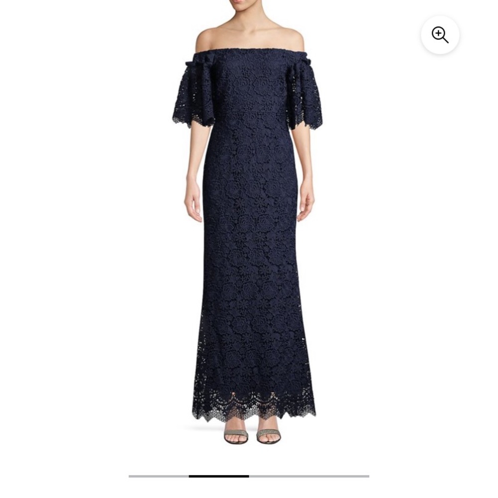 Beautiful Laundry by Shelli Segal Off-The-Shoulder
Lace Ruffle Gown